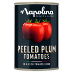 12 x Napolina Peeled Plum Tomatoes 400G