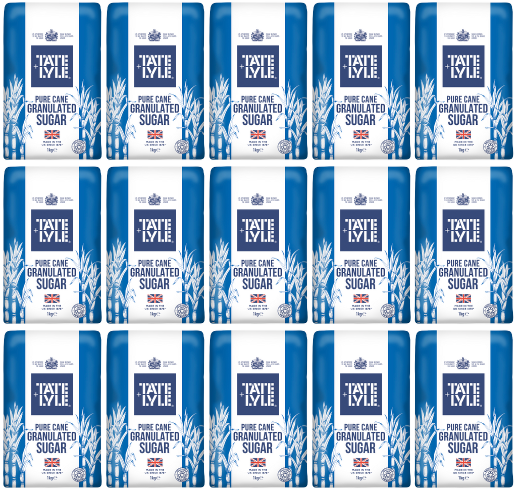 15 x Tate & Lyle Granulated Sugar 1Kg