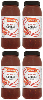 4 x Schwartz Hot & Spicy Chilli Sauce 2.48Kg