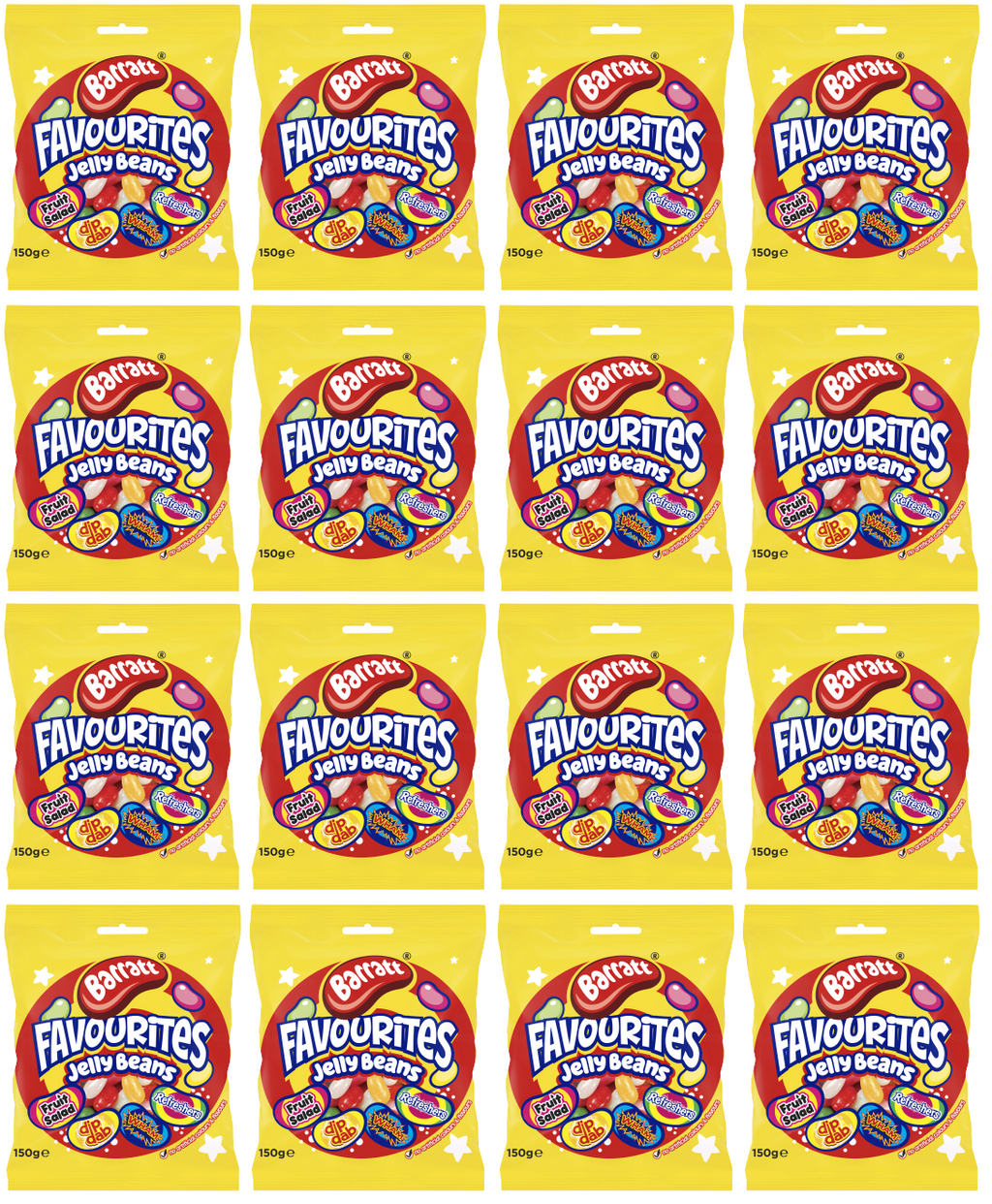 16 x Barratt Favourite Jelly Beans - 150GM