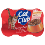 4 x Cat Club Variety Chunks In Jelly 6Pk 6X400G