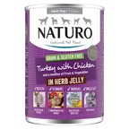 12 X Naturo Turkey With Chicken Cans In Jelly 390G