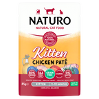 12 x Naturo Kitten Pouch Chicken Pate  - 85GM