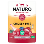 12 x Naturo Cat Pouch Chicken Pate - 85GM
