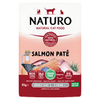 12 x Naturo Cat Pouch Salmon Pate  - 85GM