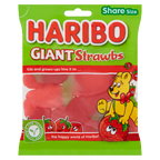 12 x Haribo Giant Strawbs 160Gm