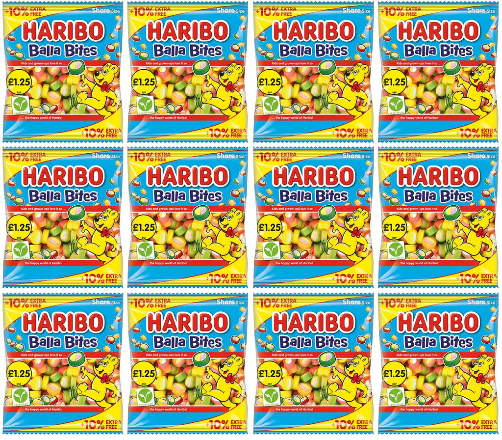 12 x Haribo Balla Bites (10% Extra Free) - 154GM