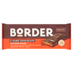 18 X Border Biscuits Dark Chocolate Ginger Bars 144Gm