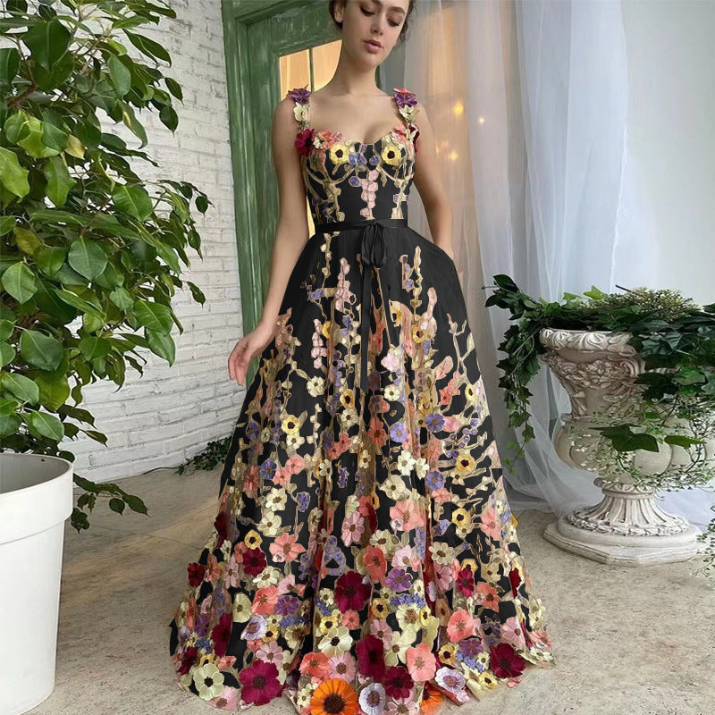 Sevintage Exquisite 3D Flowers Prom Dresses Sweetheart
