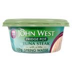 12 x John West Fridge Pot Tuna Steak With A Little Spring Water 110G
