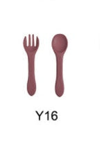 Baby Feeding Set - Silicone Spoon & Fork, Food-Grade BPA-Free