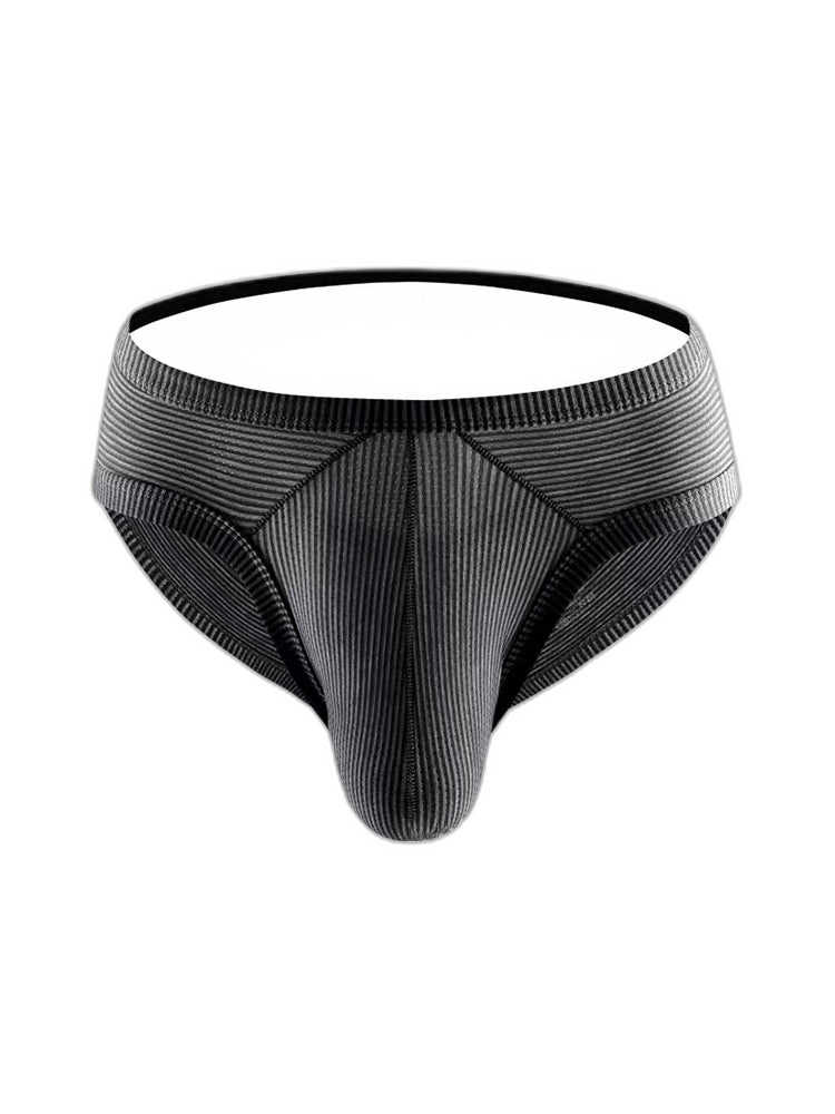 2 Pack Men's Low Rise Back Hollow 3D U-convex Large Pouch T-Back Briefs