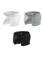 3 Pack Men's Breathable Ice Silk Double-Layered Big Pouch Sexy Boxer Briefs