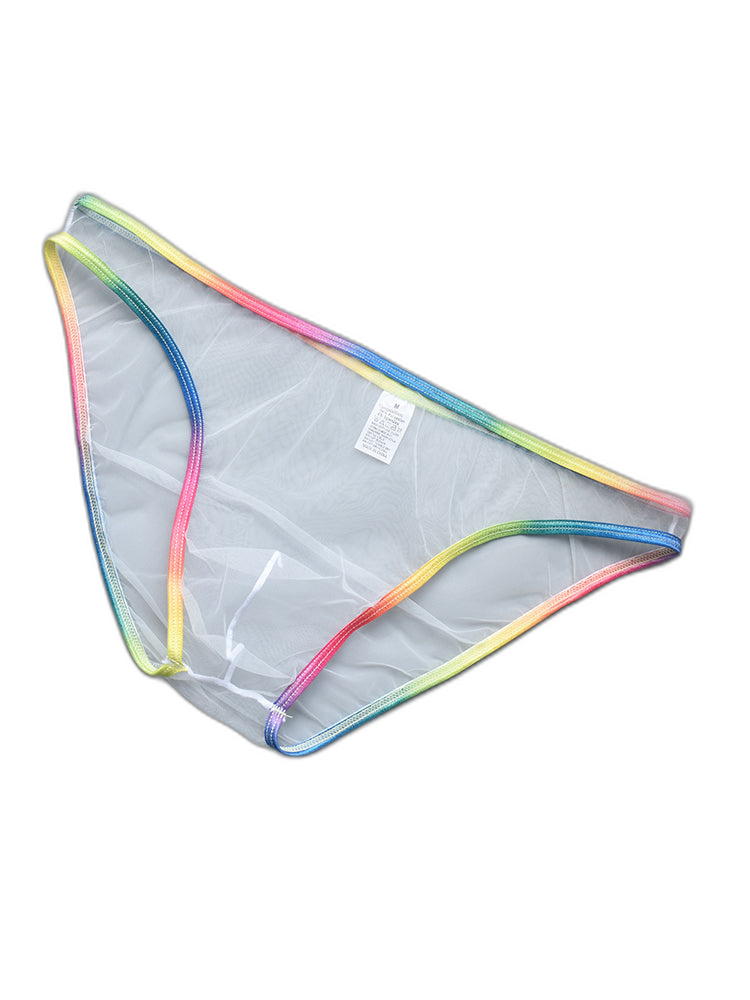 3-pack Men's Ultra-sheer Rainbow-edge Mesh Briefs
