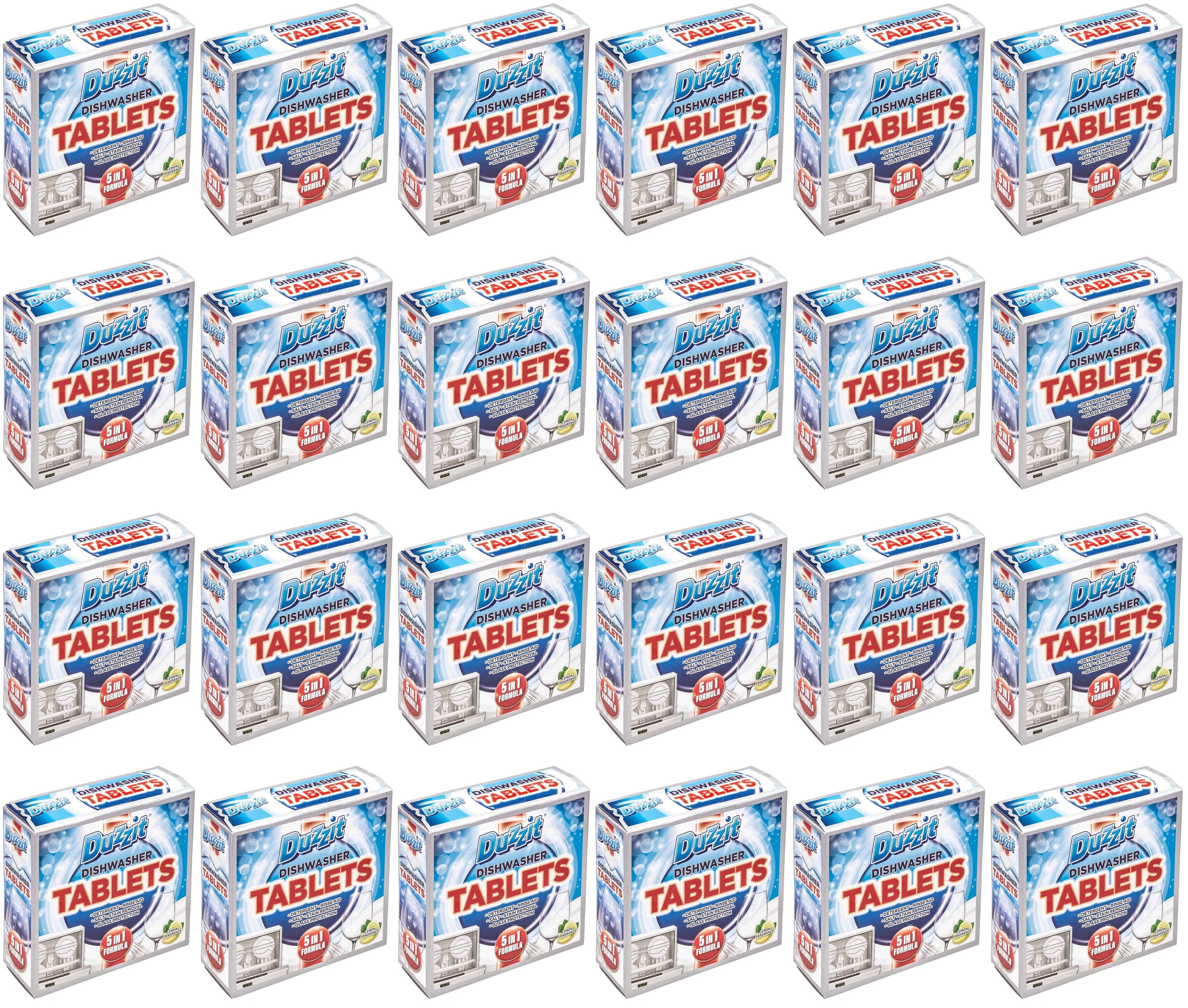 16 x Duzzit 5 In 1 Dishwasher Tablets - 12 PACK