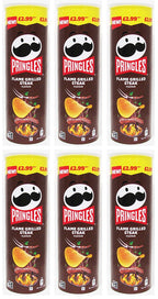 6 x Pringles Flame Grilled Steak - 165GM