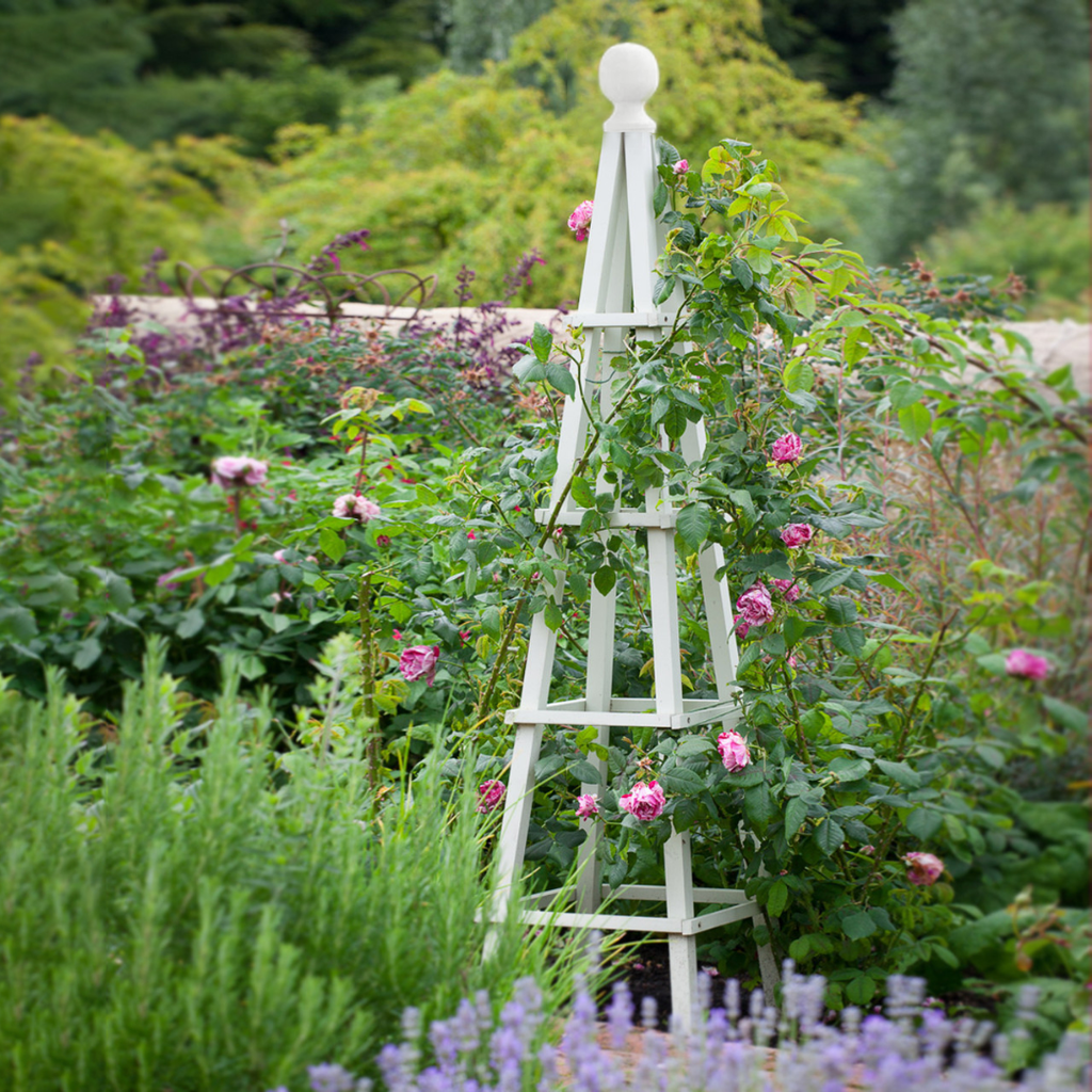 Large Garden Sage Obelisk Outdoor Arch Heavy Duty Strong Wooden Plant Cage