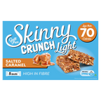 10 x Skinny Crunch Light Salted Caramel Bars 5 Pack - 5 X 19G