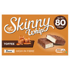 10 x Skinny Whip Toffee & Chocolate Snack Bars 5 Pack 5X25Gm