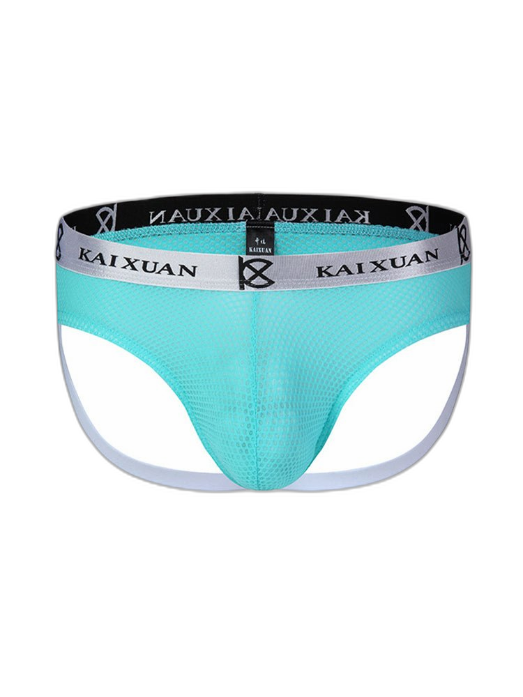 3 Pack Men's Mesh Thong with Stretch & Breathable 3D Support Pouch