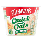 12 x Flahavans Quick Oats Micro Pot 44Gm