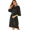 Elastic Cuffs Loose Elastic Belt Cinched Short Dress