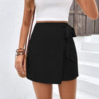 Women's Minimalist Fashion Casual Asymmetrical Short Skirt