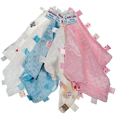 Luxurious Baby Minky Dimple Fabric Comforter With Satin Tags (White)