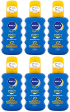 6 x Nivea Protect & Moisture Pump Spray Spf 20 200Ml