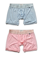 2 Pack Men's Trendy Breathable Ice Silk Boxer Briefs