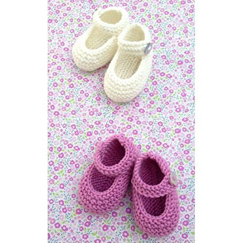 Knit Your Own Mary Jane Baby Shoes- Knitted Craft Kit - Craft Kit by Crafty Kit Company