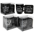 Worlds Best Dad Mug &amp; Coaster Set 4 variants one supplied from stock