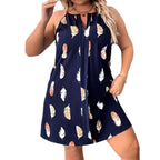 Fashionable Strap V-Neck Loose Dress For Women