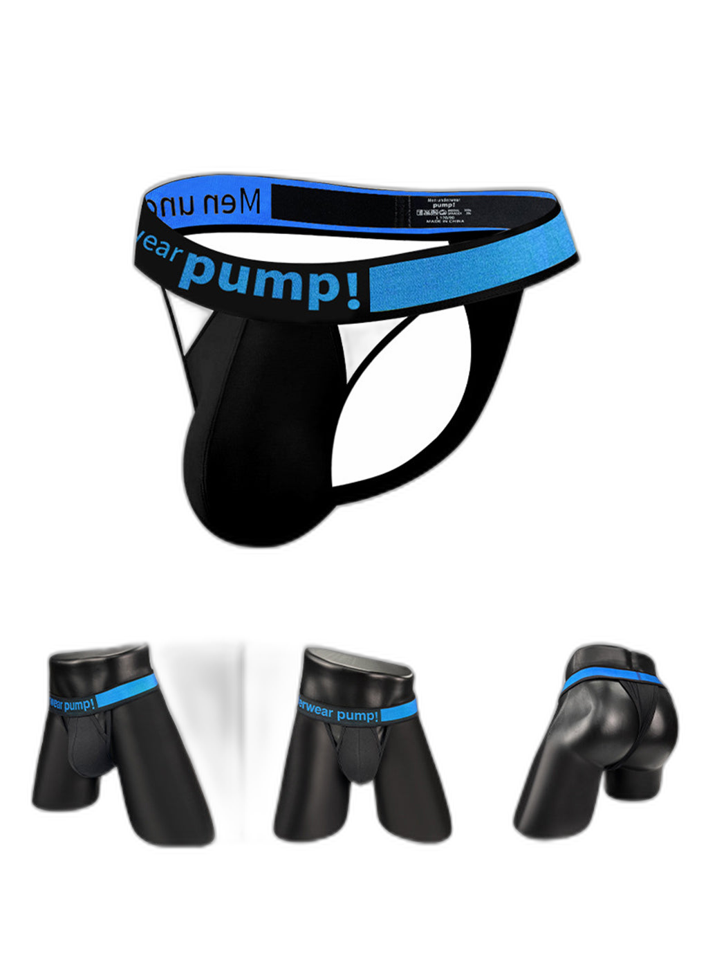 Men's Sexy Butt-Lifting Sporty U-Pouch Large Thong & Strings