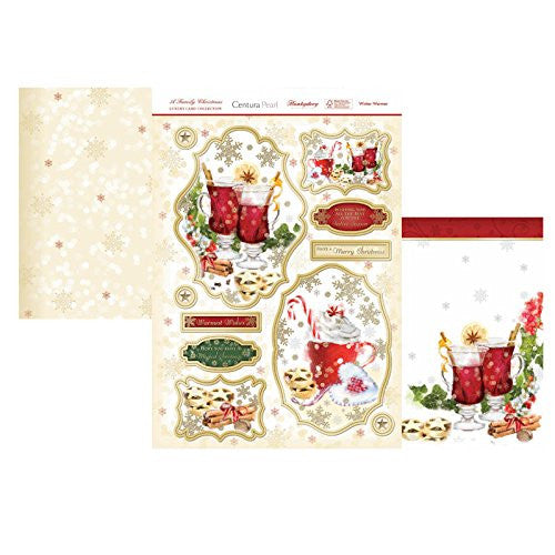 hunkydory a family christmas luxury card collection topper set winter warmer