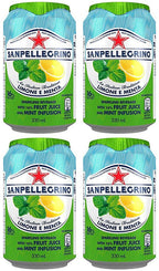 4 x Sanpellegrino Sparkling Fruit Beverages Limone Menta 6X330Ml