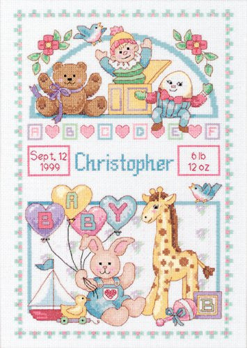 Dimensions Counted Cross Stitch Kit, Baby Birth Record