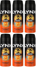 6 x Lynx Body Spray Sunset Fresh - 150ML