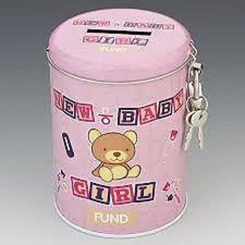 Boxer Gifts New Baby Girl Fund Tin