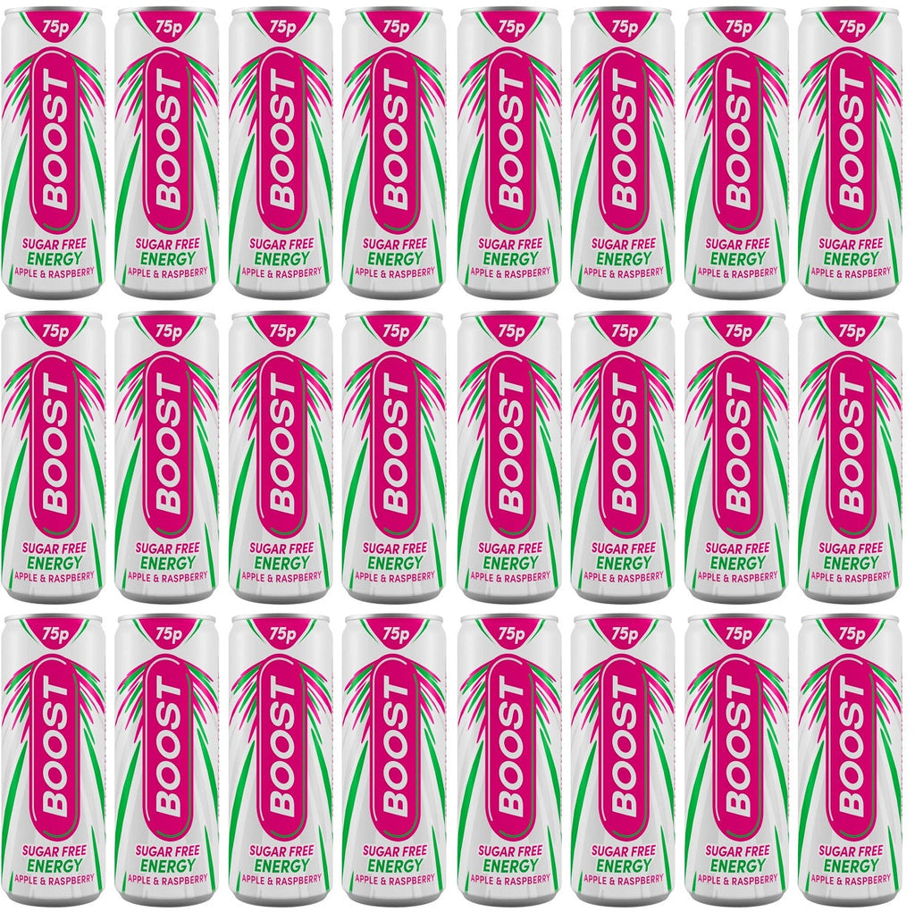 24 x Boost Energy Apple & Raspberry Can - 250ML