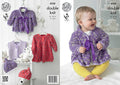 King Cole Cuddles DK Double Knitting Pattern Baby Clothes Set - Dress Coat Waistcoat & Hat (4230)