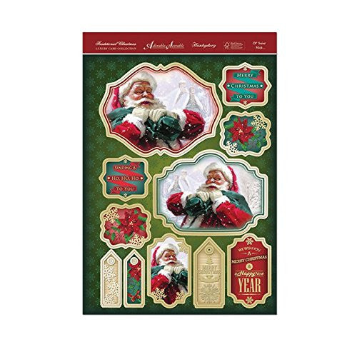 Luxury Topper Set: Old Saint Nick ~ Christmas Santa Adorable Scorable Individual Topper