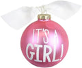Pink/Dots Bauble 10cm 'It's A Girl NEW BABY GIFT 1ST CHRISTMAS BAUBLE ORNAMENT