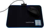 LED Gaming Mouse Pad Blue Led Light-Up Anti Slip 36.5X25.5cm for PC and Laptop