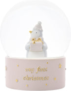 Bambino By Juliana 'My First Christmas' Penguin Water Globe - Pink. Christmas/Xmas Gifting to Celebrate New Born Children, Family & Love - Present for New Born, Christening or Baby Shower.