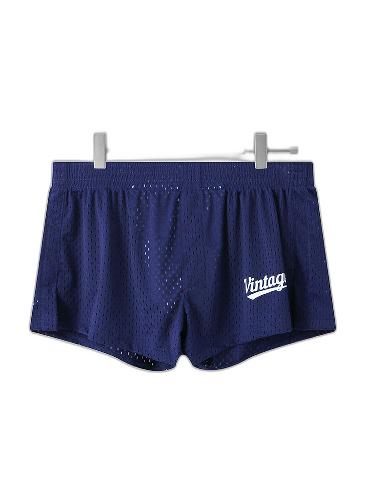 2 Pack Men's Seamless Comfort Quick-Dry Lightweight & Airy Mesh Boxers Shorts