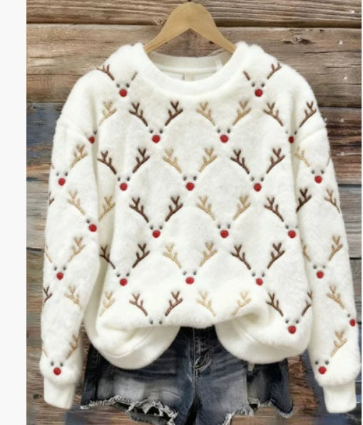 3D-printed Christmas-themed Women's Flannel Hoodie