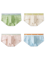 3 Pack Men's Baby Cotton High-Stretch Skin-Friendly Breathable Briefs