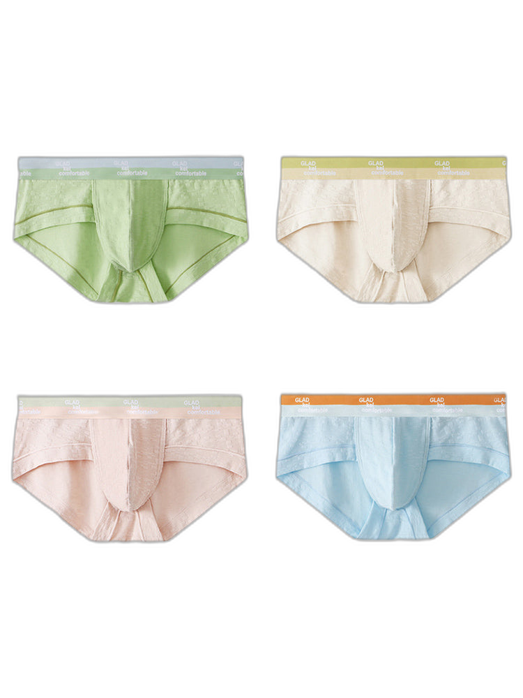 3 Pack Men's Baby Cotton High-Stretch Skin-Friendly Breathable Briefs
