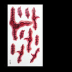 Realistic Fake Wound Tattoo Stickers - Halloween Special Effects Makeup - Waterproof Scar Temporary Tattoos